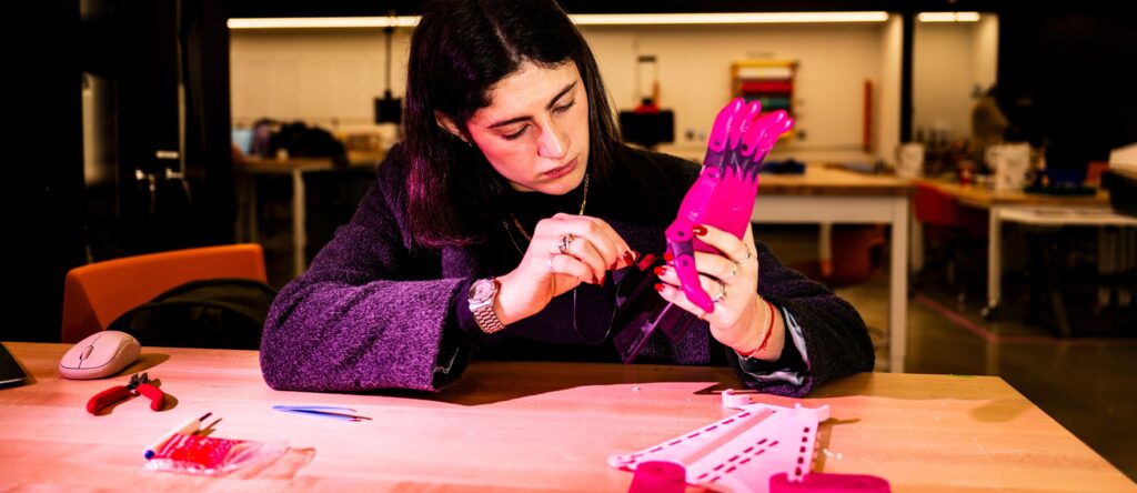 Academic Hero Woman Robot Hand