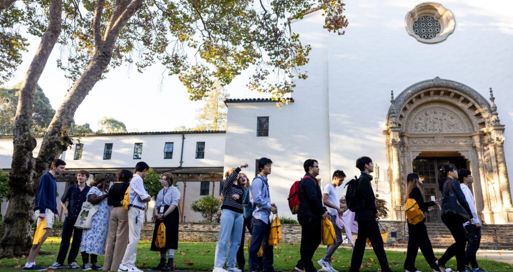 Global Hero Students in line